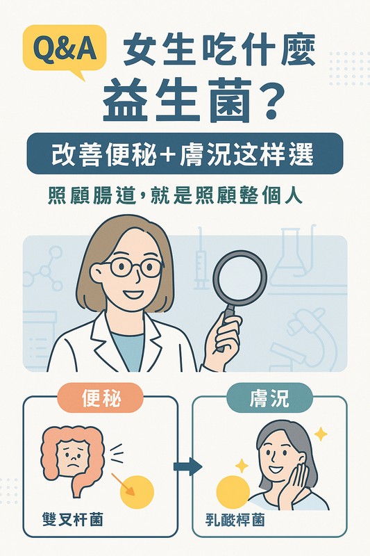女性益生菌選擇指南,針對便秘與膚況問題的挑選建議