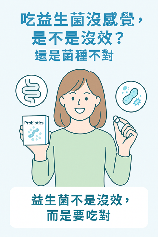 探討吃益生菌沒感覺是否代表無效的主題圖片,說明選對菌種與個人體質才是關鍵因素
